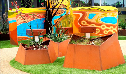 Custom Redcor/Corten Shapes