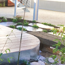 Galvanised steel edging by Sustainable Garden Design Perth