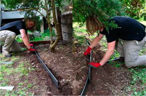 Installation of Steel Edging